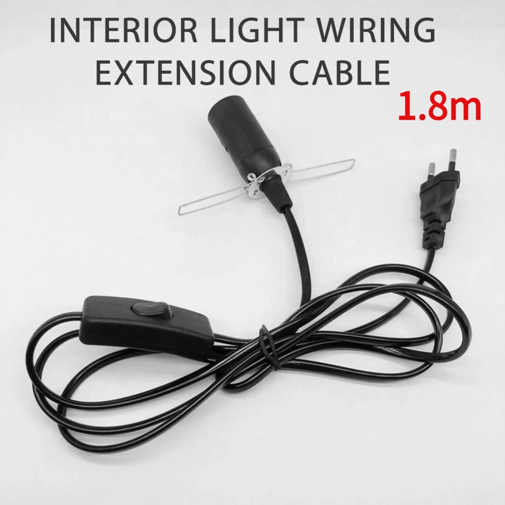Outdoor Lighting Extension Cord - 1.8m Power Cord Cable with ON