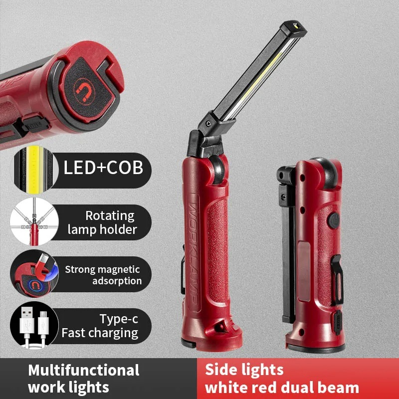 Outdoor Lighting B&Q - COB LED Work Light Rechargeable Folding
