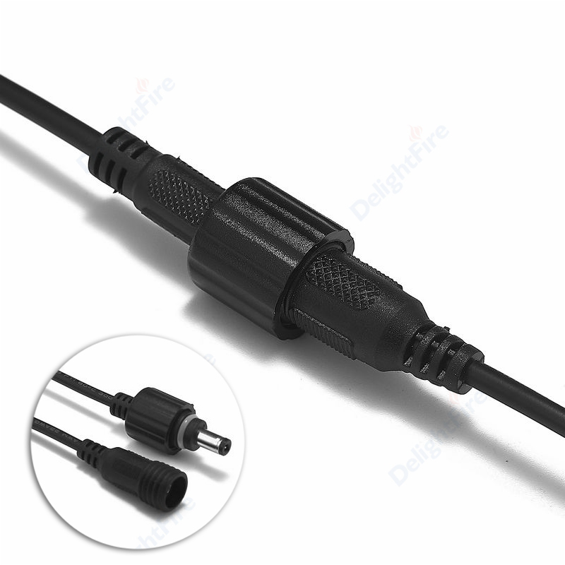 Outdoor Lighting Extension Cord - Waterproof DC Pigtail Power Cable 22AWG