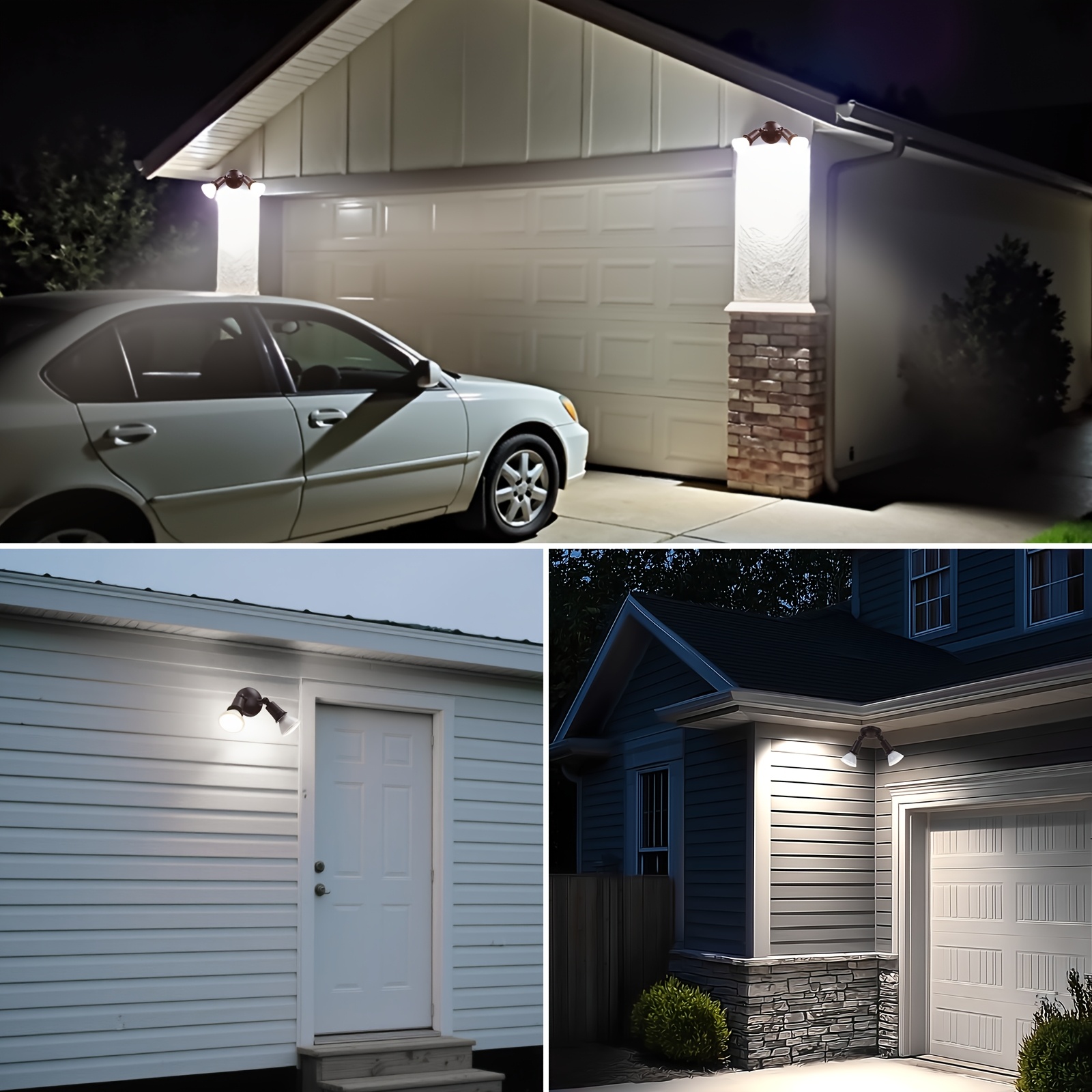 Outdoor Lighting Modern - Set of Four Outdoor Floodlight Fixtures