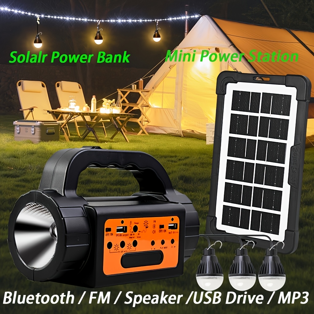 Outdoor Lighting Modern - Solar Rechargeable Camping Lights Outdoor, Powered