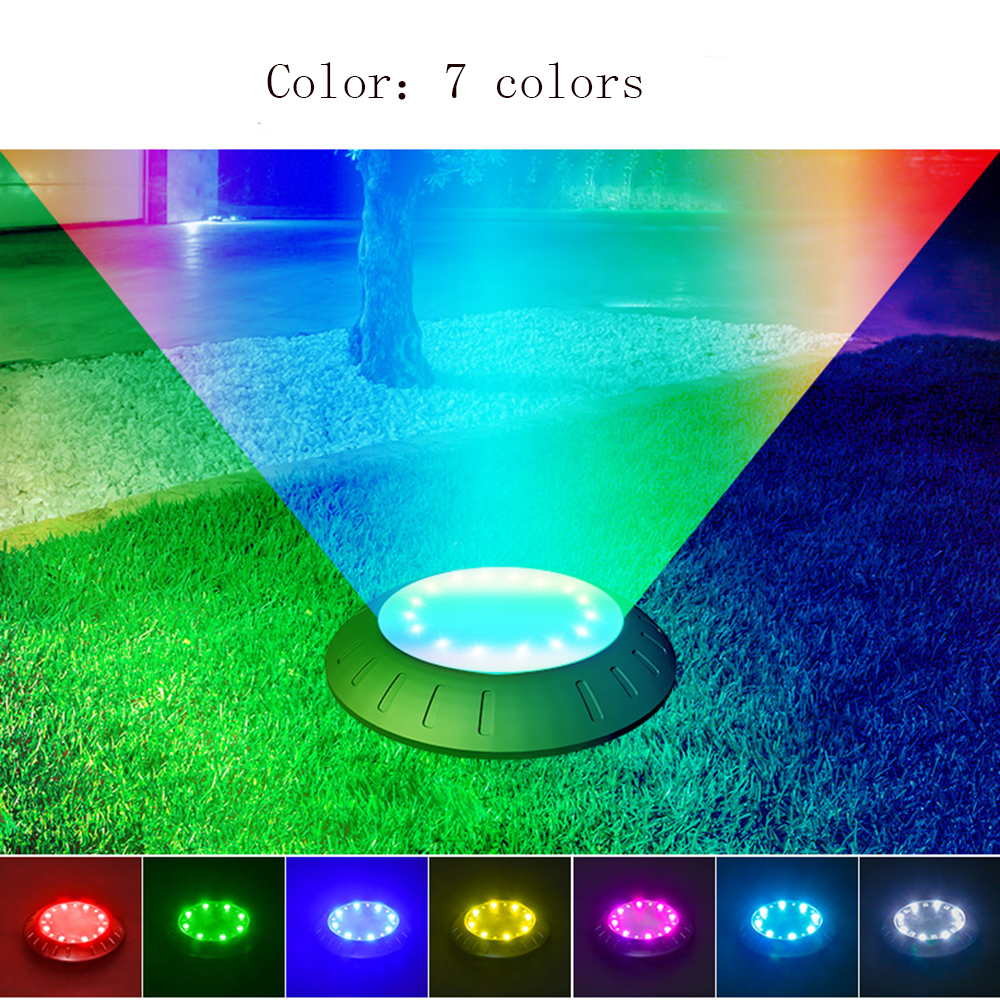 Outdoor Lighting Under Deck - 8LEDs Solar Powered Under Ground Colorful