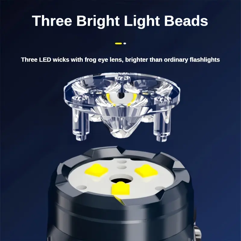 Mini 3 LED Flashlight With Pen - Outdoor Lighting B&Q reseña y precio