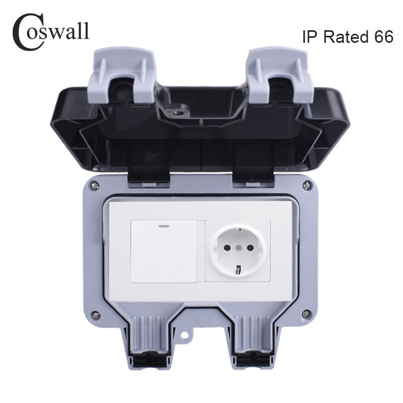 Coswall IP66 Weatherproof Wate - Outdoor Lighting With Outlet reseña y precio