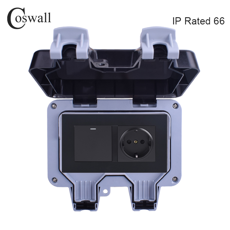 Coswall IP66 Weatherproof Wate - Outdoor Lighting With Outlet reseña y precio