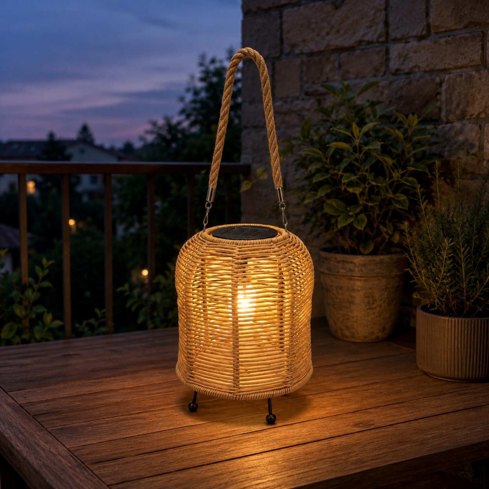 Handwoven Solar Lantern Braide - Outdoor Lighting Restaurant reseña y precio
