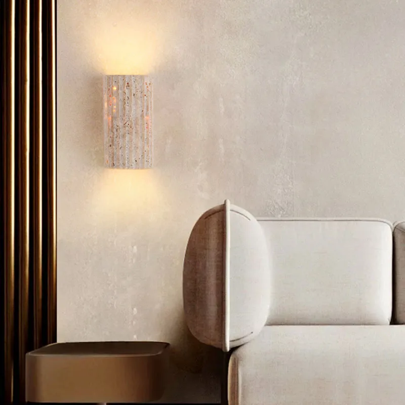 Yellow Travertine Stone Wall M - Outdoor Lighting Restaurant reseña y precio