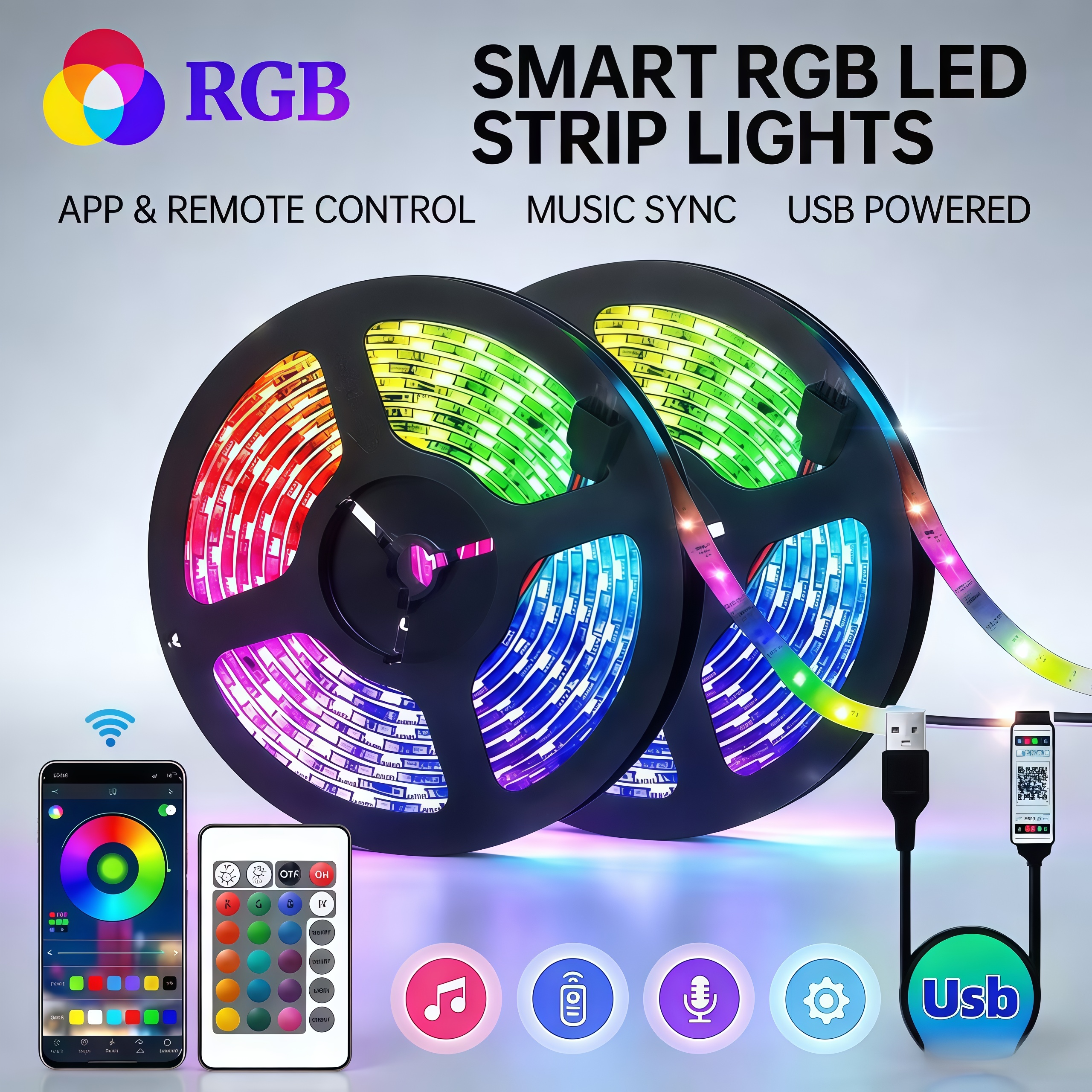 RGB 5050 1-30m Led Strip Light - Outdoor Lighting Restaurant reseña y precio