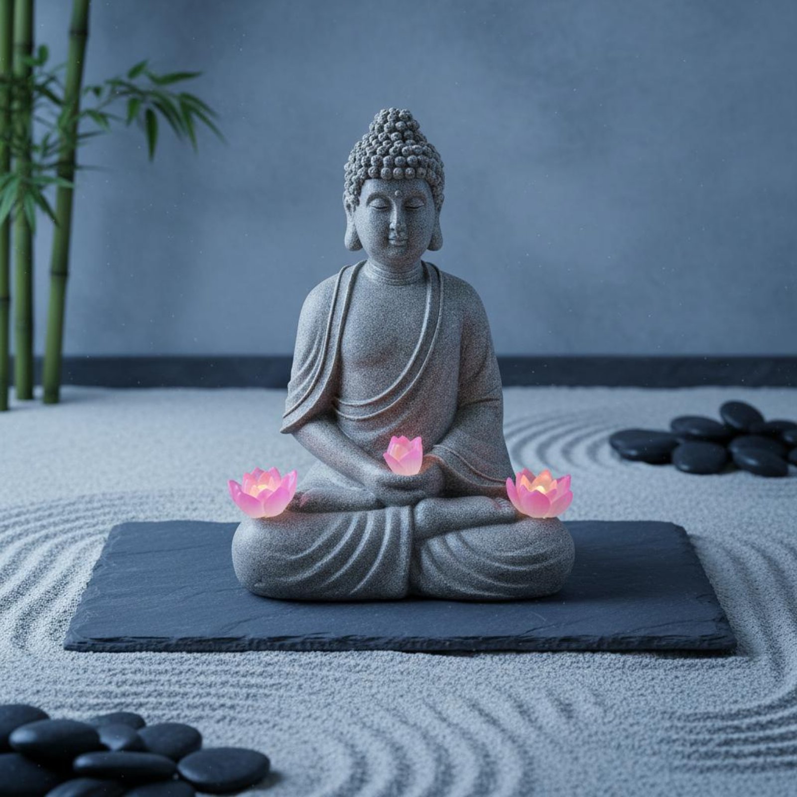 Solar Buddha Statue Outdoor Sa - Outdoor Lighting Modern reseña y precio