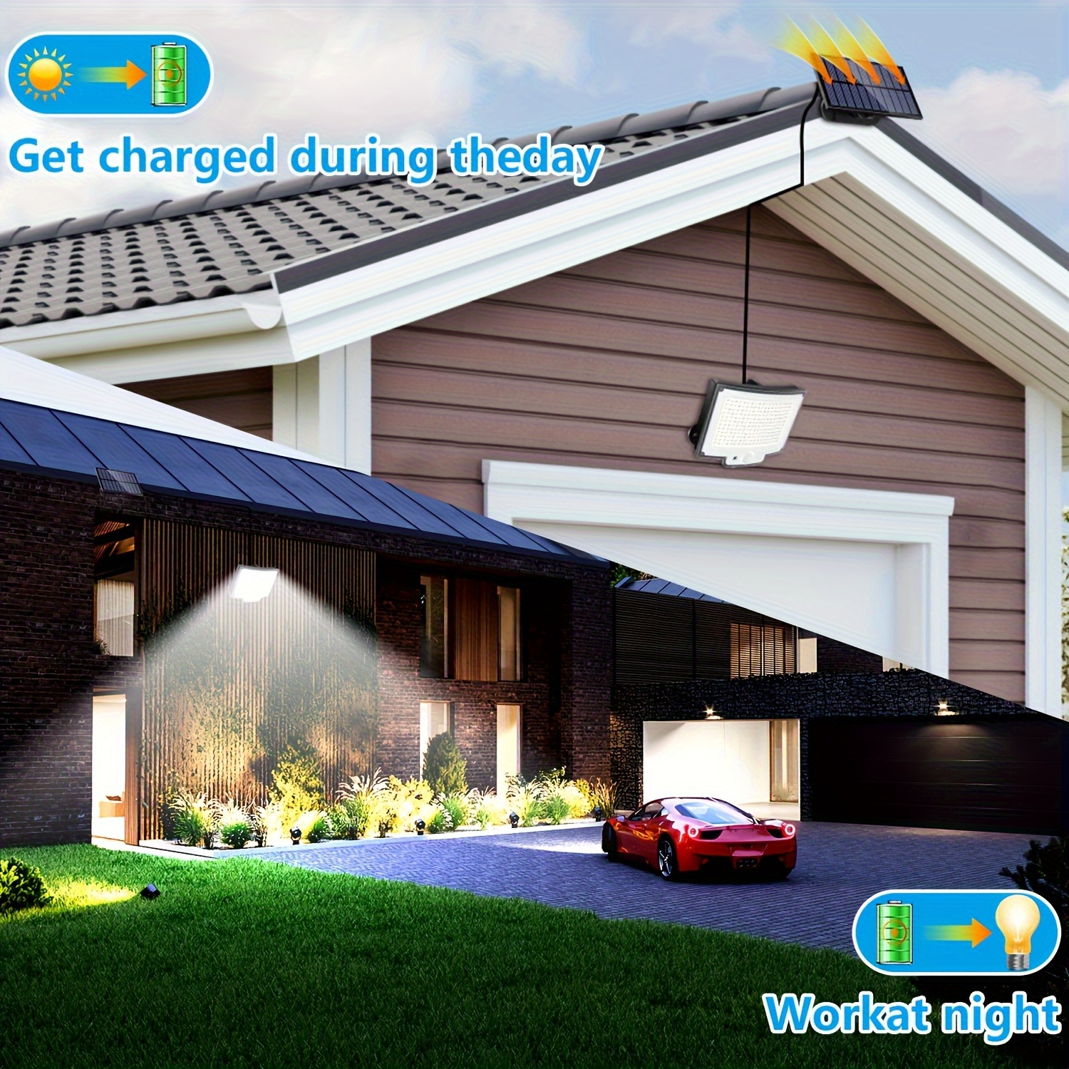 252LEDs Solar Outdoor Street L - Outdoor Lighting Extension Cord reseña y precio
