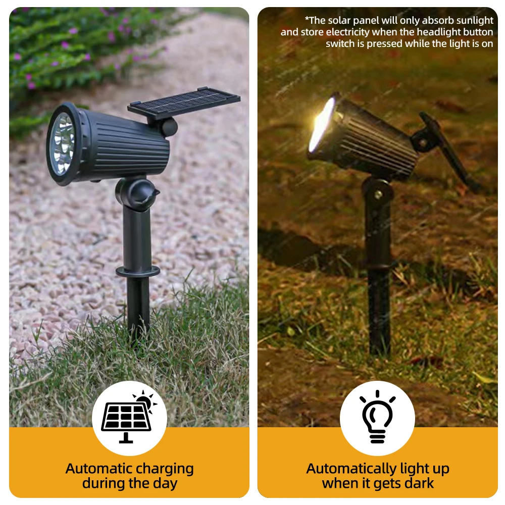 1/2PCS Solar Powered 9LED Lamp - Outdoor Lighting With Outlet reseña y precio