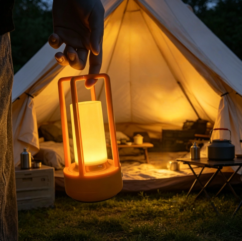 Modern Orange Cage Table Lamp  - Outdoor Lighting Lamps reseña y precio