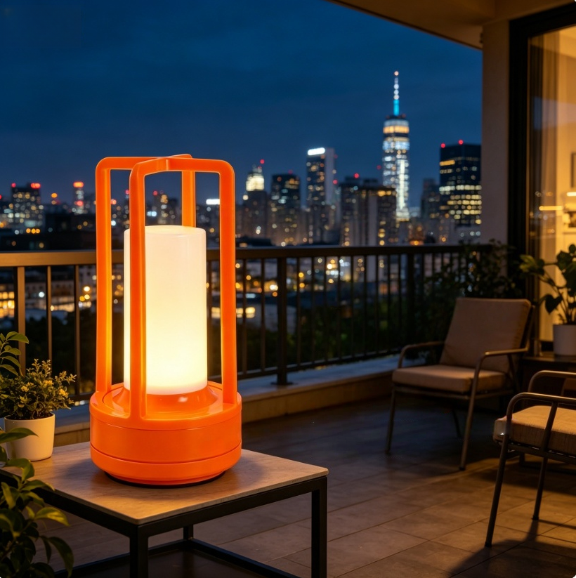 Modern Orange Cage Table Lamp  - Outdoor Lighting Lamps reseña y precio