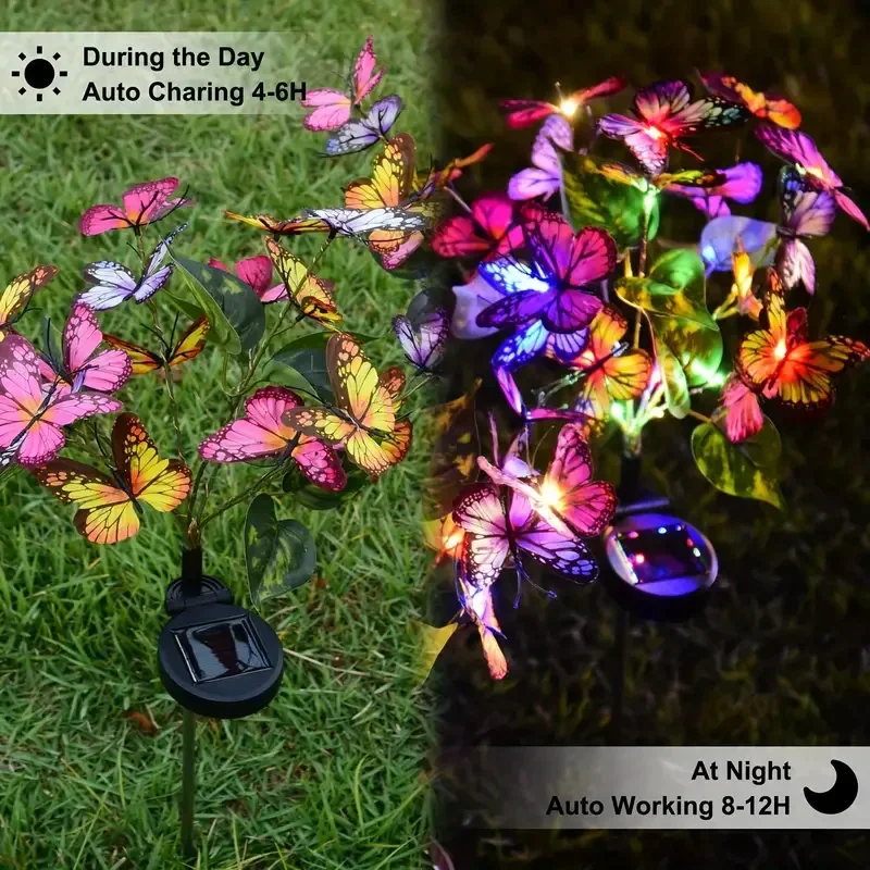 Solar LED Butterfly Garden Lig - Solar Path Light reseña y precio