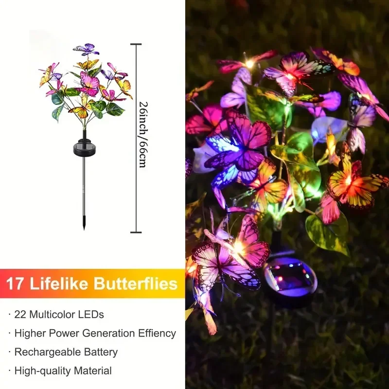 Solar LED Butterfly Garden Lig - Solar Path Light reseña y precio