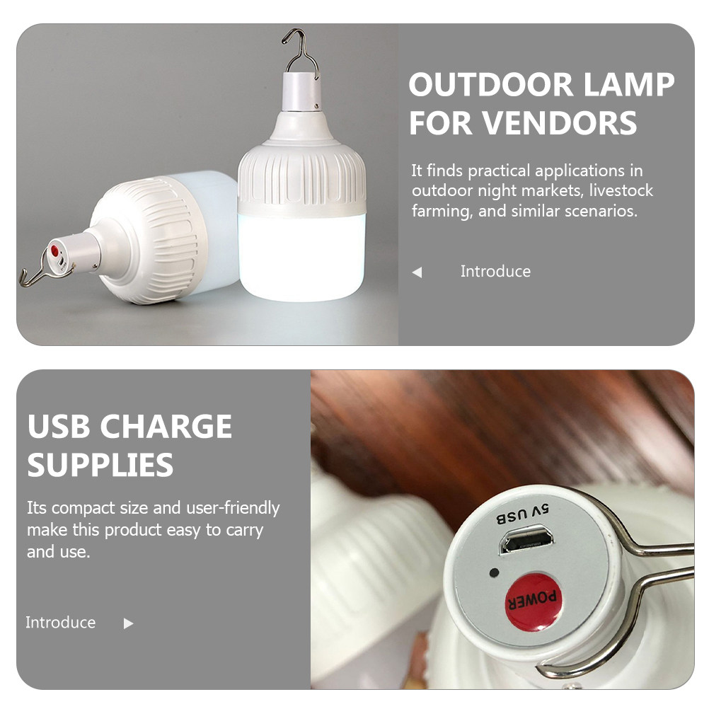 1 Set Of Usb Charge Bulb Recha - Outdoor Lighting Vendors reseña y precio