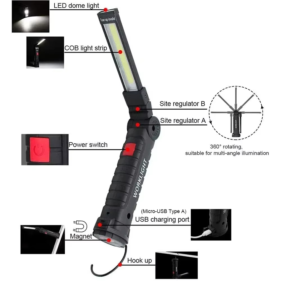 Portable LED Flashlight with M - Outdoor Lighting B&Q reseña y precio