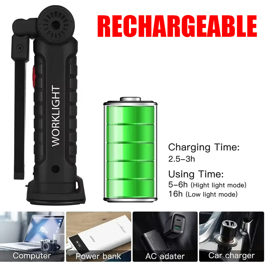 Portable LED Flashlight with M - Outdoor Lighting B&Q reseña y precio