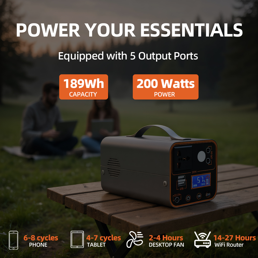 200W Portable Power Station 22 - Outdoor Lighting With Outlet reseña y precio