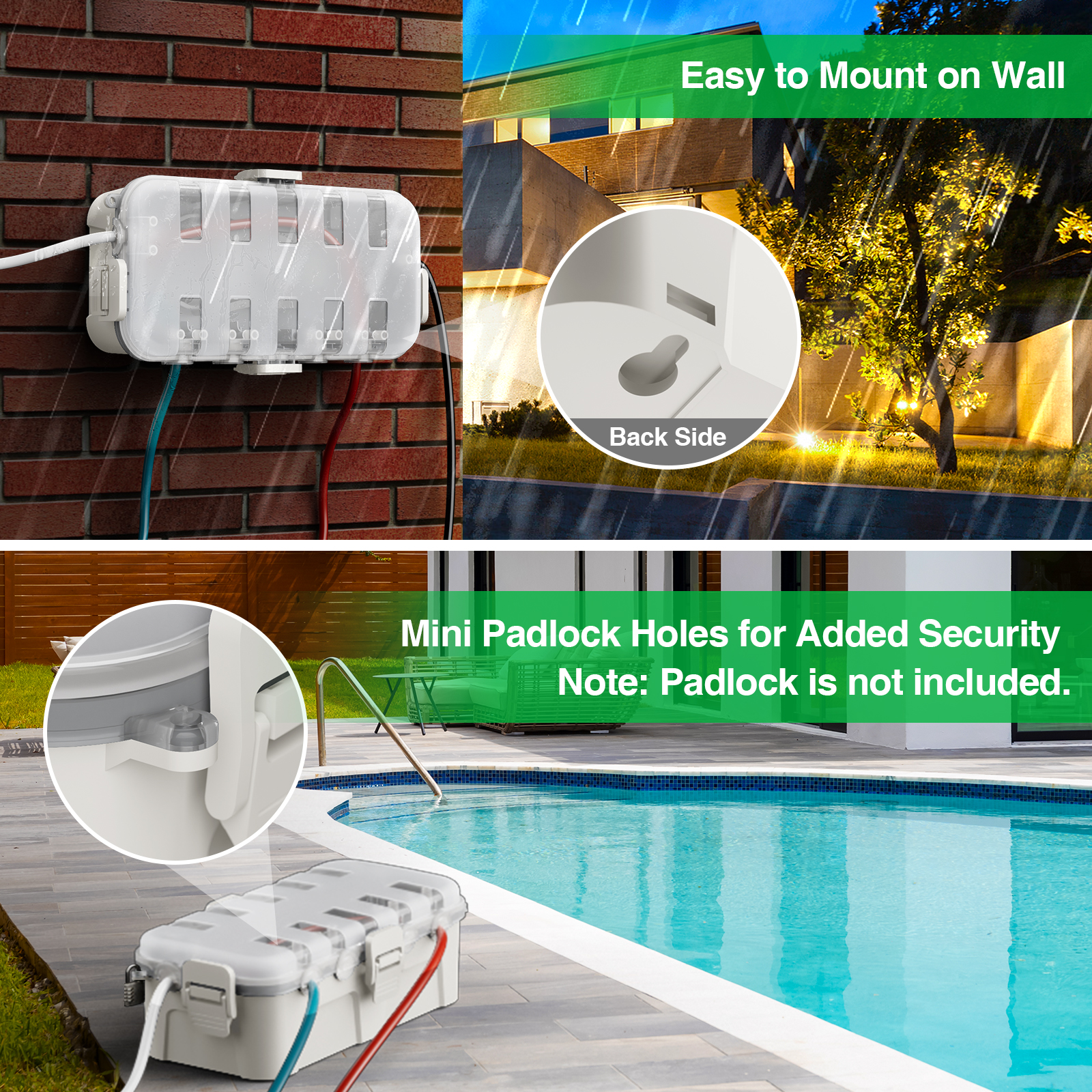 Waterproof Outdoor Electrical  - Outdoor Lighting Extension Cord reseña y precio