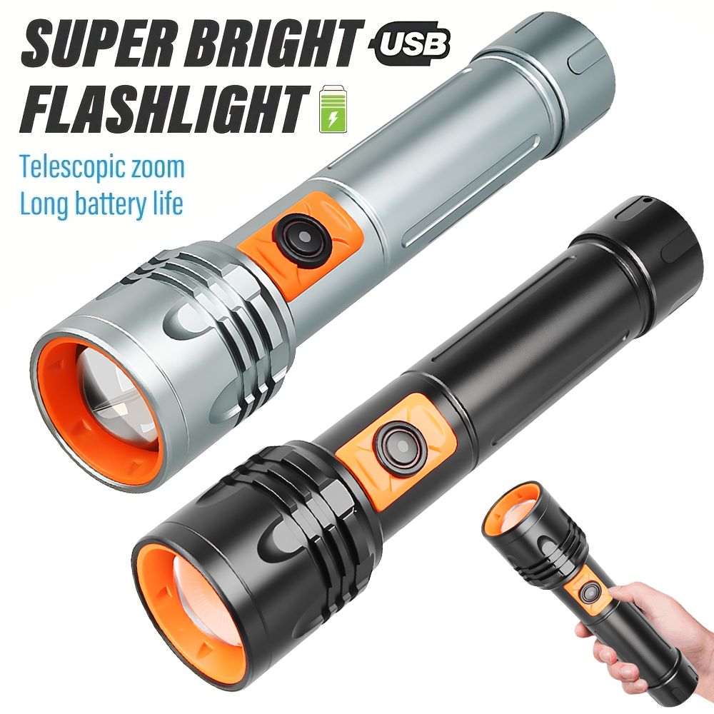 High Power LED Flashlight USB  - Outdoor Lighting Lowes reseña y precio