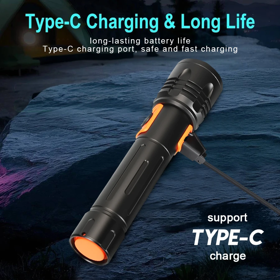 High Power LED Flashlight USB  - Outdoor Lighting Lowes reseña y precio