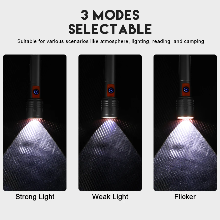 High Power LED Flashlight USB  - Outdoor Lighting Lowes reseña y precio