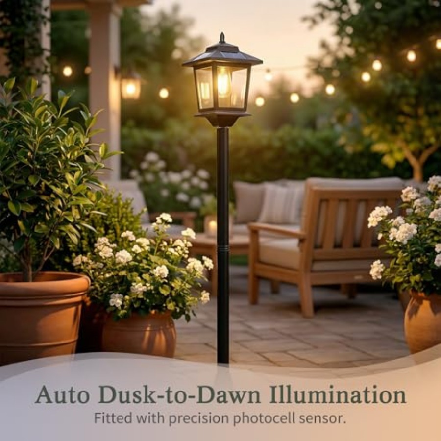 Outdoor Solar Post Lights, 2-P - Outdoor Lighting Lamps reseña y precio