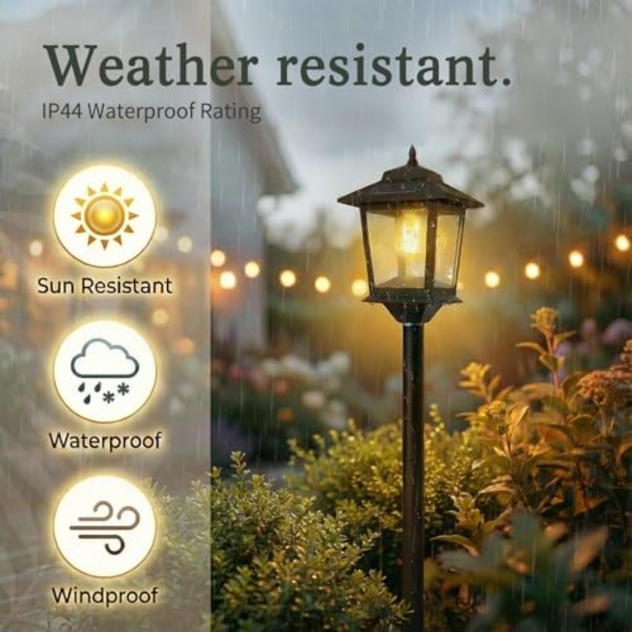 Outdoor Solar Post Lights, 2-P - Outdoor Lighting Lamps reseña y precio