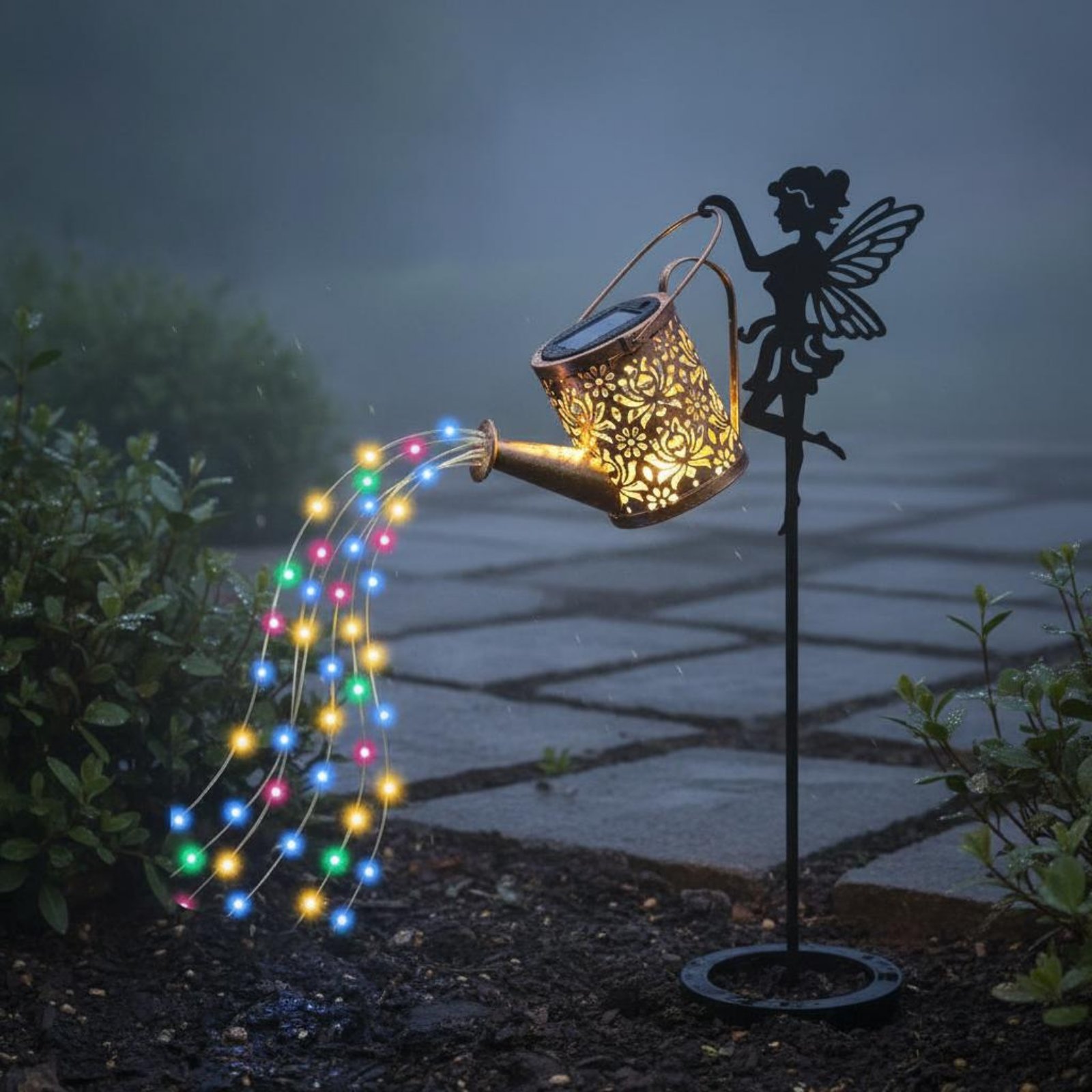 Solar Fairy Watering Can Light - Outdoor Lighting Modern reseña y precio