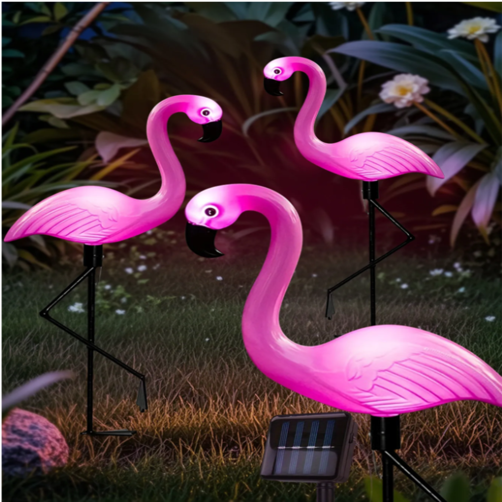 3Pcs Solar Powered Flamingo Gr - Solar Path Light reseña y precio
