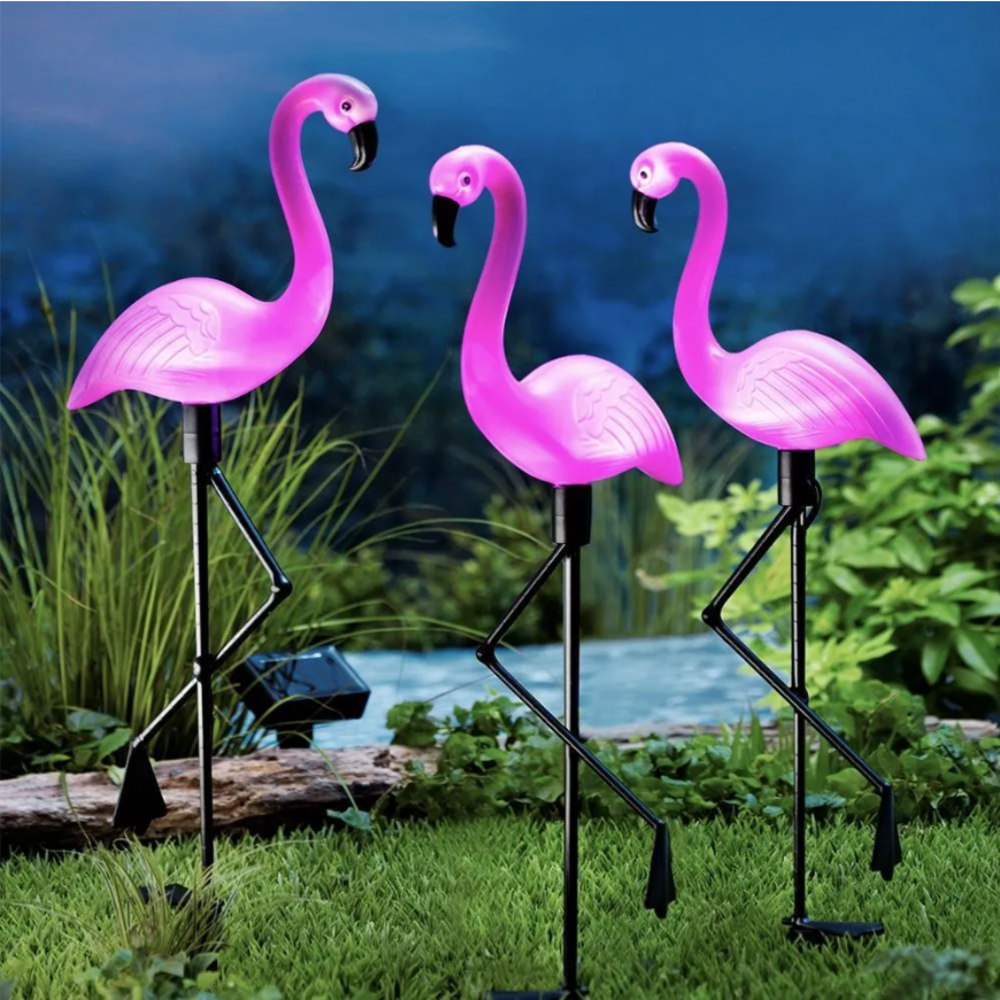 3Pcs Solar Powered Flamingo Gr - Solar Path Light reseña y precio