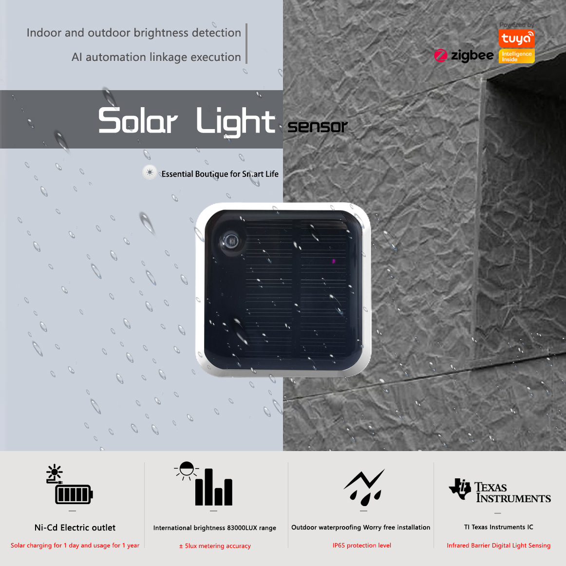 SMARSECUR Tuya Zigbee Solar Li - Outdoor Lighting Zigbee reseña y precio