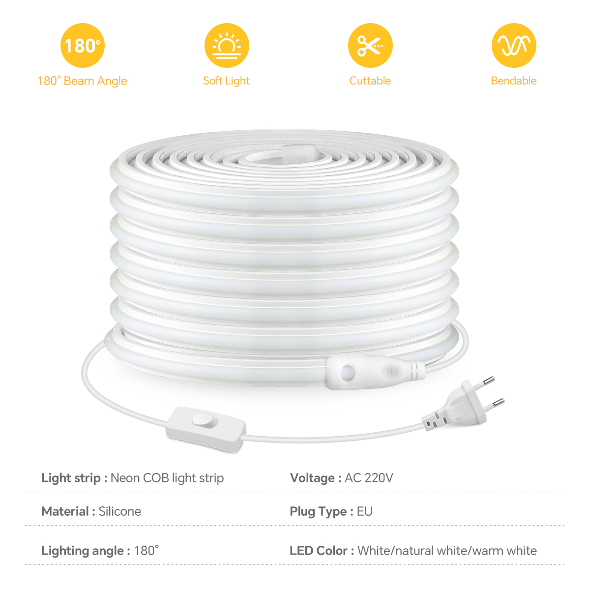 Newest 220V LED Strip Neon Lig - Outdoor Lighting Restaurant reseña y precio