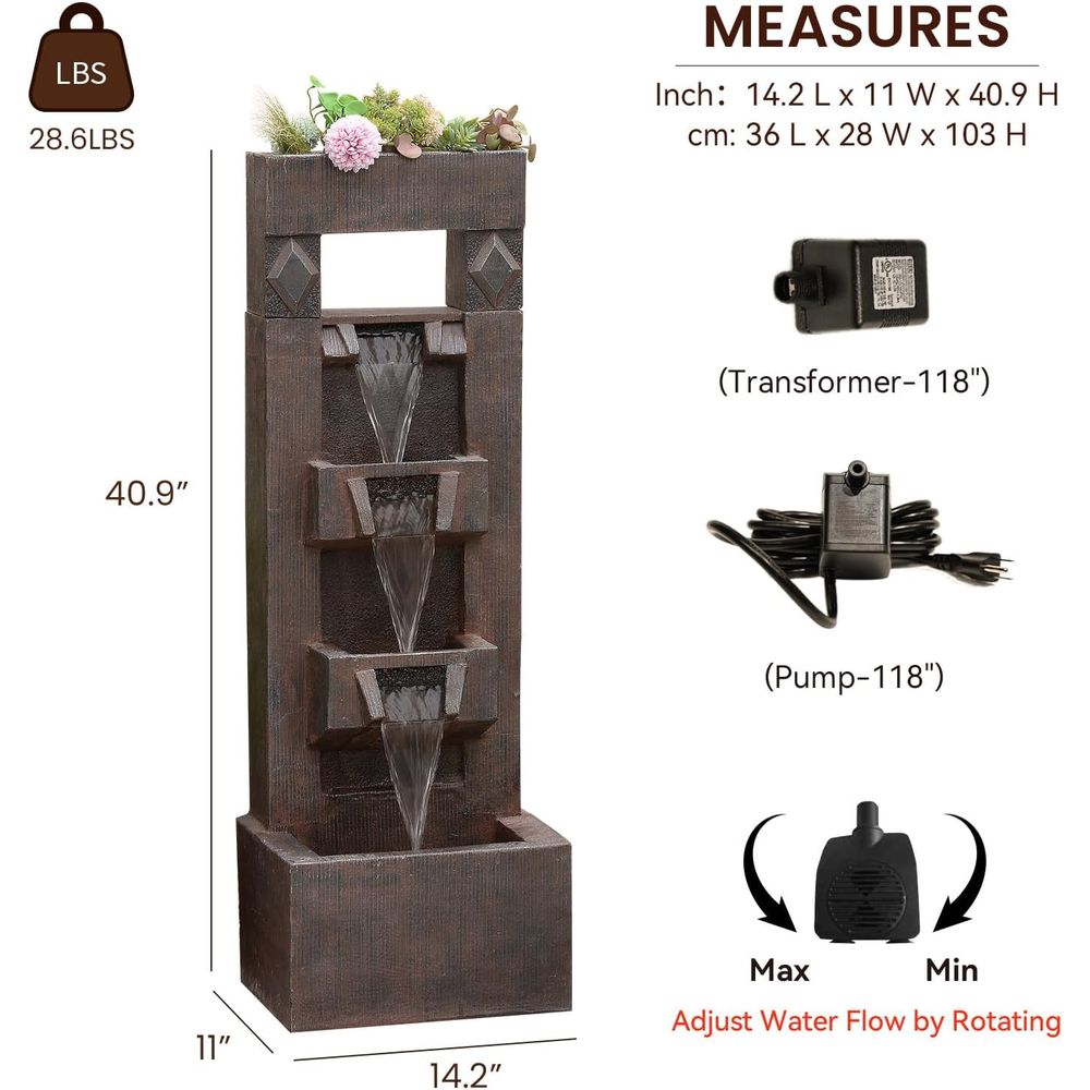 40.9 4-Tier Modern Outdoor Wat - Outdoor Lighting Modern reseña y precio