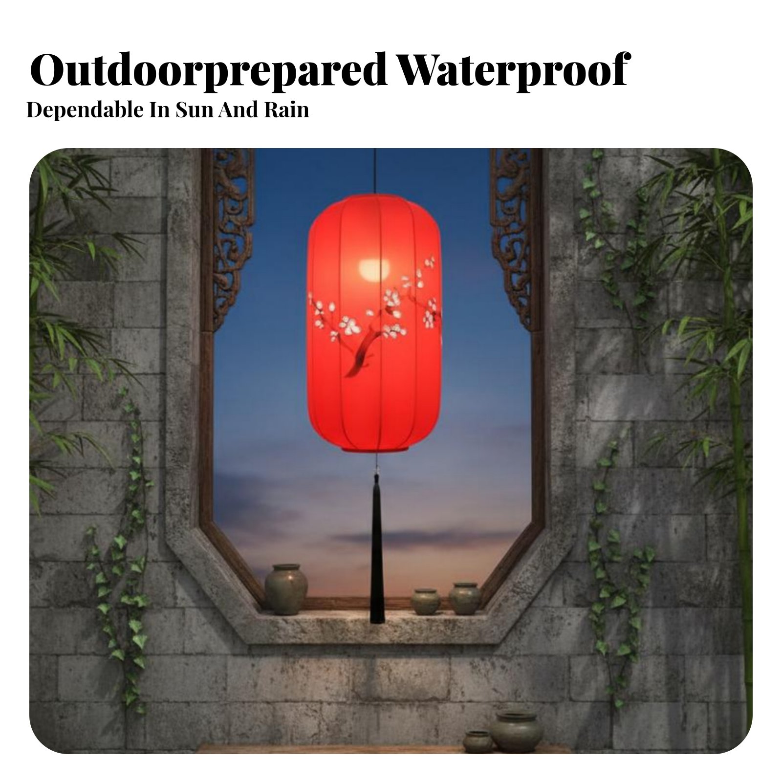 Hand-Painted Chinese Lantern,  - Outdoor Lighting Restaurant reseña y precio