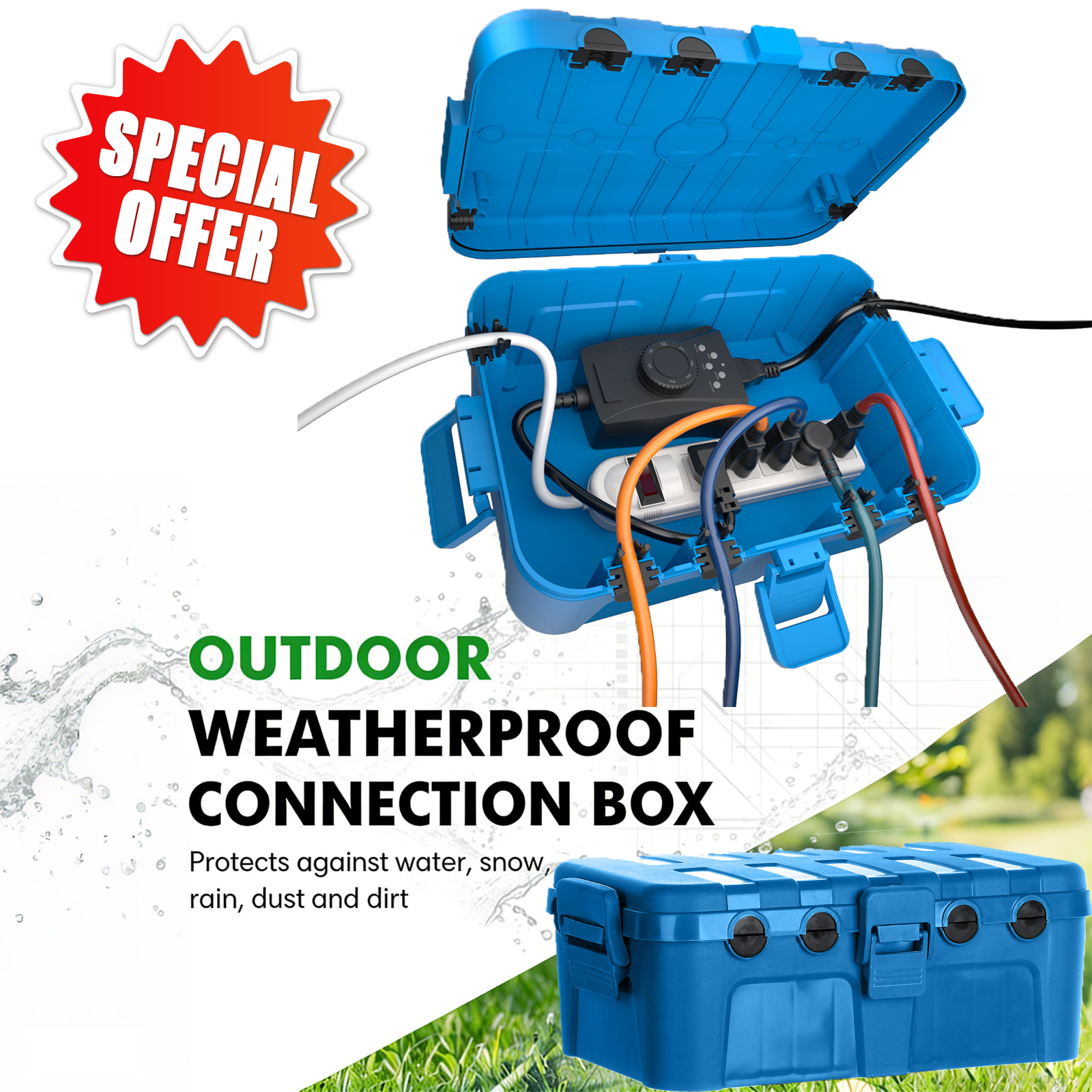 Large Extension Cord Cover Out - Outdoor Lighting Extension Cord reseña y precio