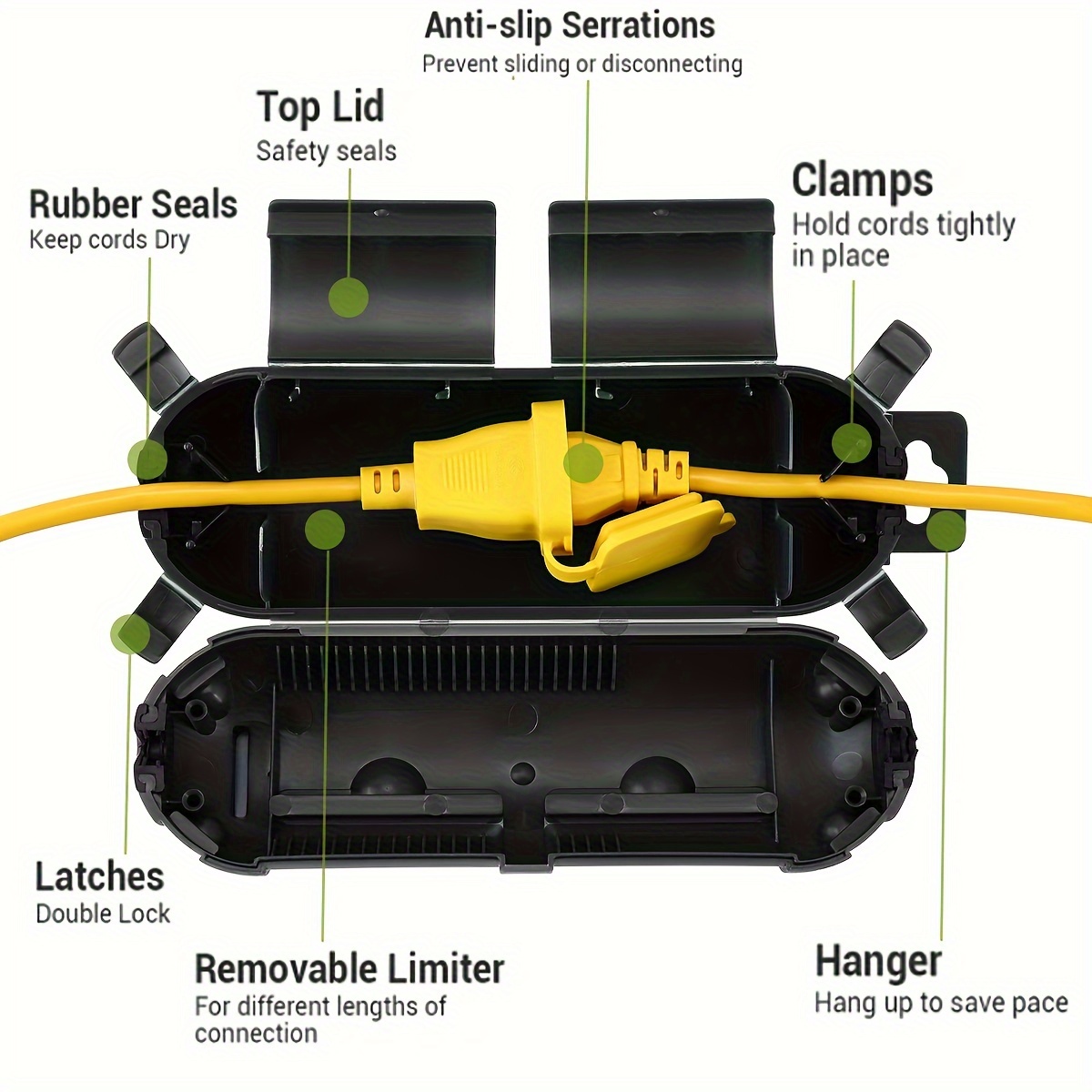 Extension Cord Plug Connection - Outdoor Lighting Extension Cord reseña y precio