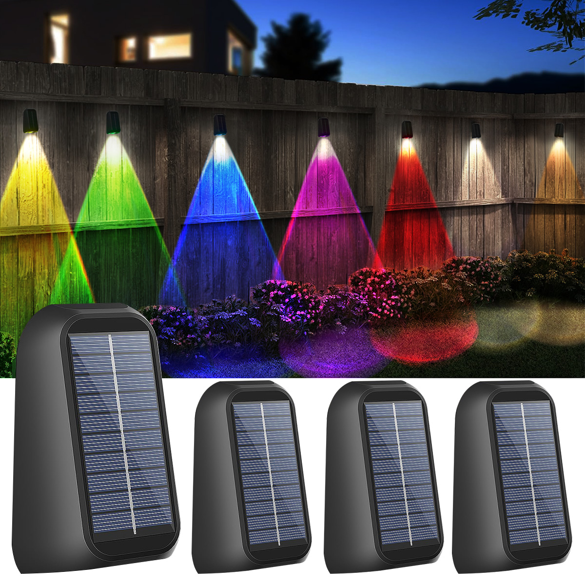 Solar Wall Lamp Solar Fence Li - Outdoor Lighting With Outlet reseña y precio