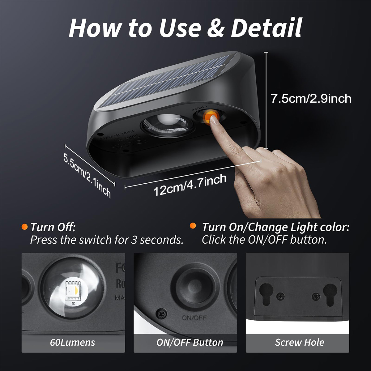 Solar Wall Lamp Solar Fence Li - Outdoor Lighting With Outlet reseña y precio