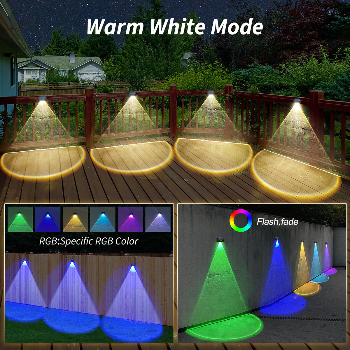 Solar Wall Lamp Solar Fence Li - Outdoor Lighting With Outlet reseña y precio