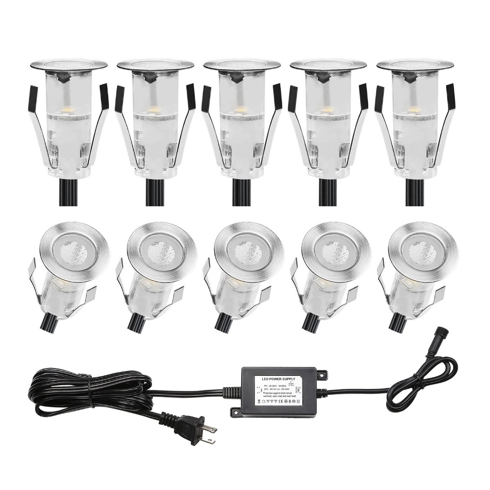 10PCS LED Mini Deck Light IP67 - Outdoor Lighting Under Deck reseña y precio