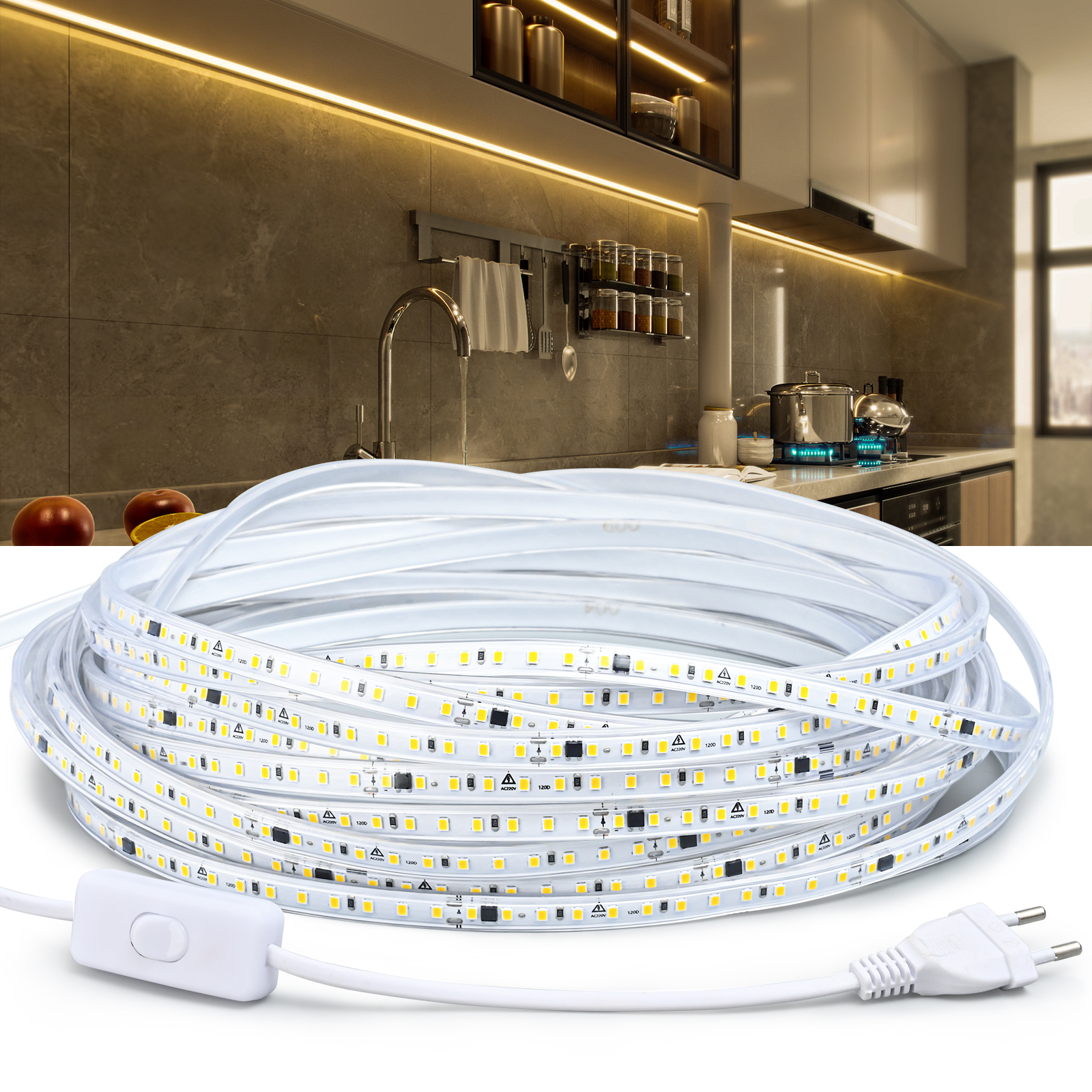220V Waterproof LED Strip Ligh - Outdoor Lighting Restaurant reseña y precio