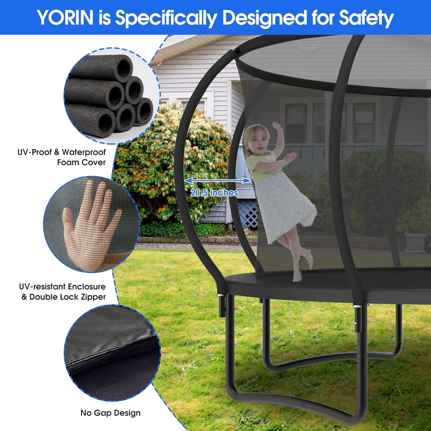 Large Outdoor Trampoline with  - Outdoor Lighting Modern reseña y precio