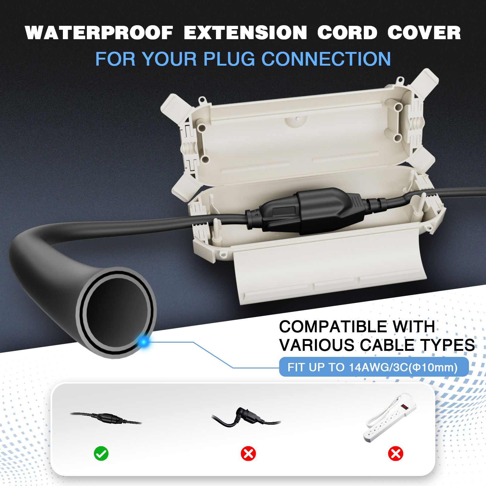 2 Pack Waterproof Outdoor Conn - Outdoor Lighting With Outlet reseña y precio