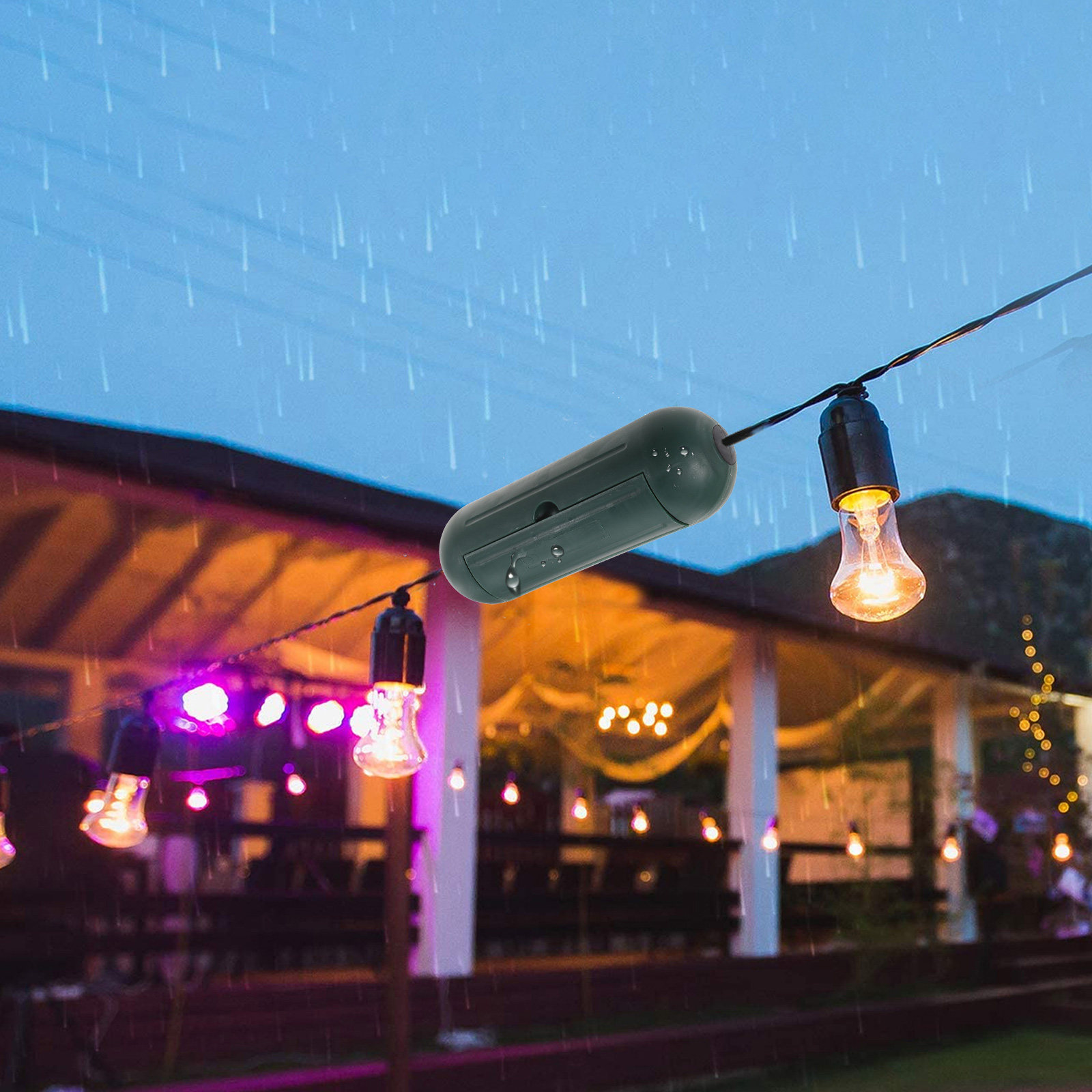 2Pcs Outdoor Waterproof Connec - Outdoor Lighting Extension Cord reseña y precio