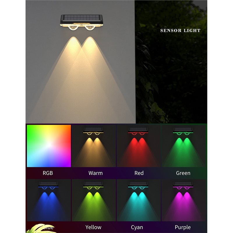 Hot Sale-4PCS RGB Solar Wall L - Outdoor Lighting On Sale reseña y precio