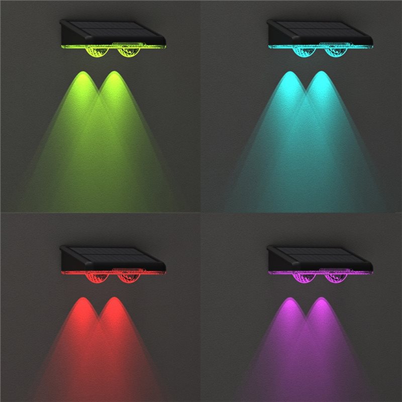 Hot Sale-4PCS RGB Solar Wall L - Outdoor Lighting On Sale reseña y precio