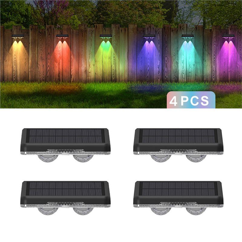 Hot Sale-4PCS RGB Solar Wall L - Outdoor Lighting On Sale reseña y precio