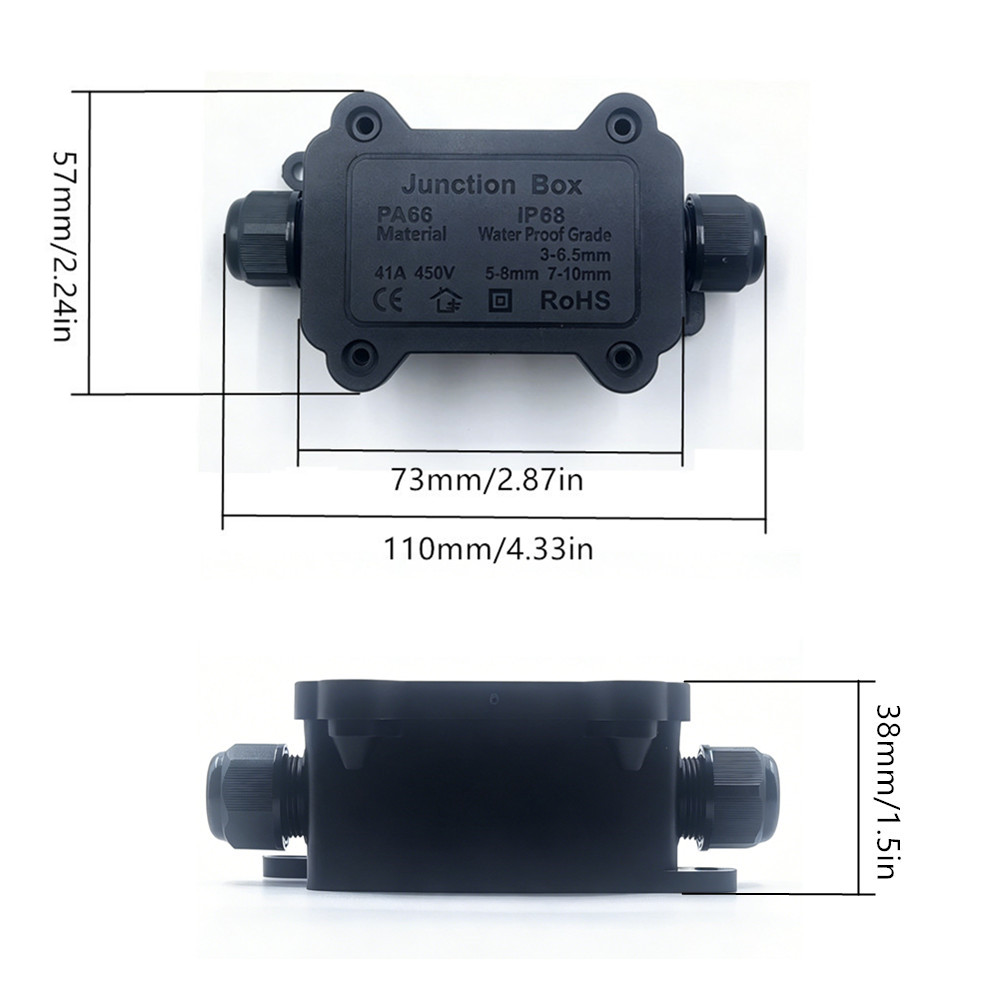IP68 Waterproof Junction Box 2 - Outdoor Lighting Extension Cord reseña y precio